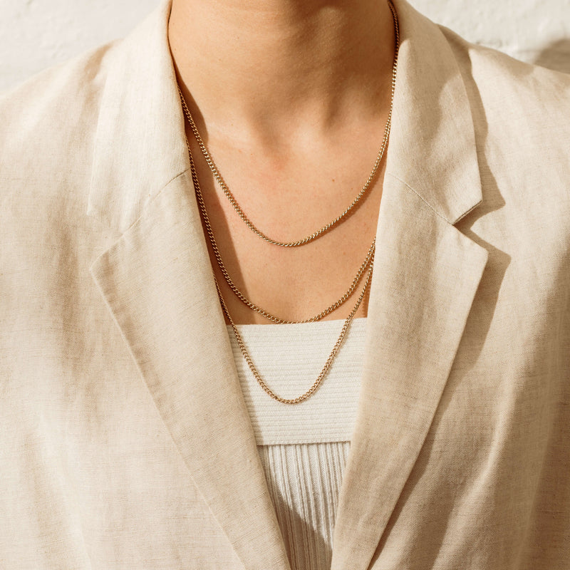 Vintage 9ct Yellow Gold Muff Chain Necklace - 170cm - Necklace - Walker & Hall