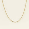 Deja Vu 14ct Yellow Gold Flat Double Curb Link Chain 62cm - Necklace - Walker & Hall