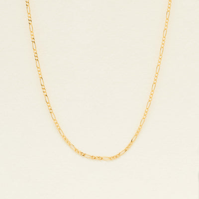 9ct Yellow Gold Fine Figaro Link Chain - Necklace - Walker & Hall