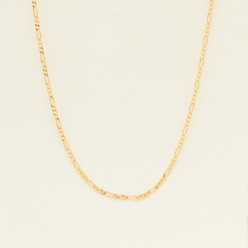 9ct Yellow Gold Fine Figaro Link Chain - Necklace - Walker & Hall