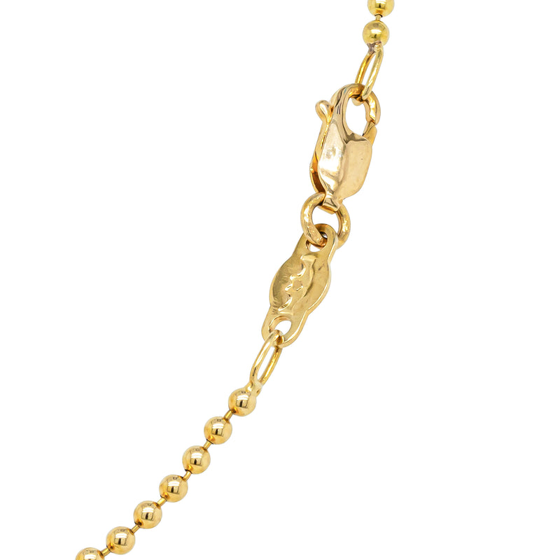 Deja Vu 18ct Yellow Gold Bead Link Necklace - Necklace - Walker & Hall