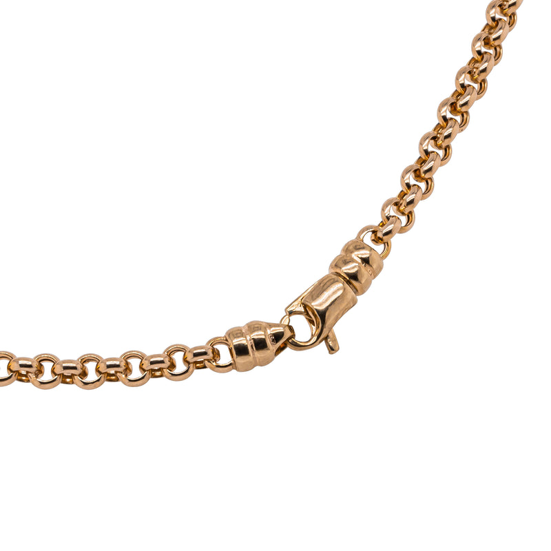 Deja Vu 9ct Yellow Gold Hollow Tapering Belcher Link Chain - Necklace - Walker & Hall