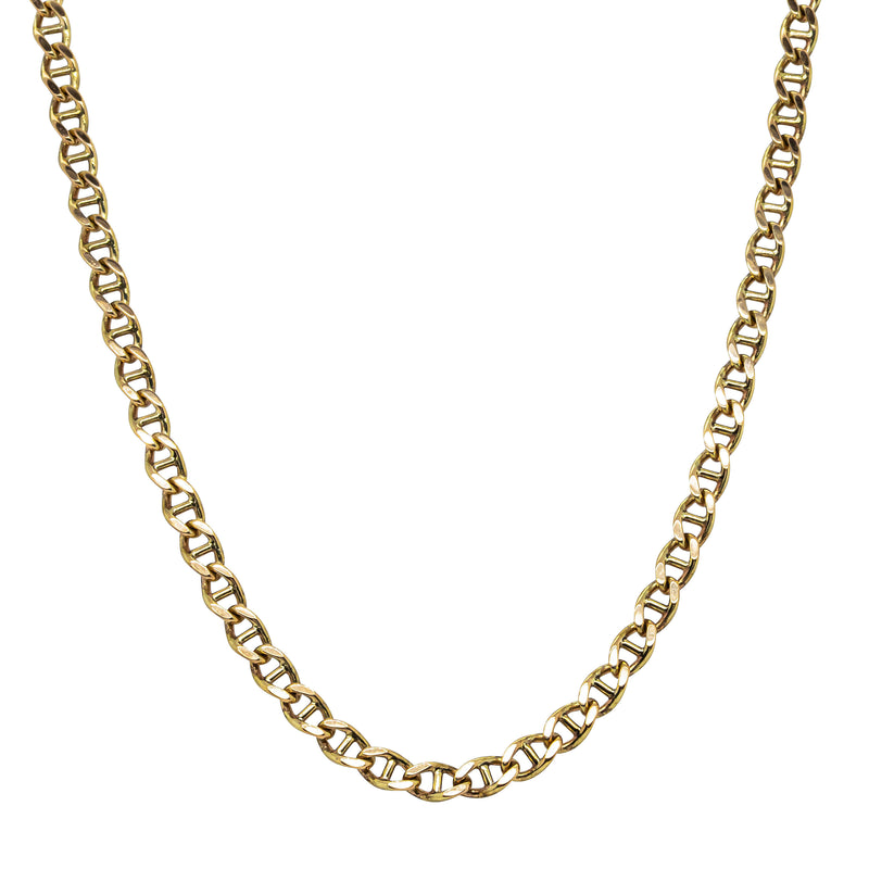 Deja Vu 9ct Yellow Gold Ship Cable Link Necklace 48cm - Necklace - Walker & Hall