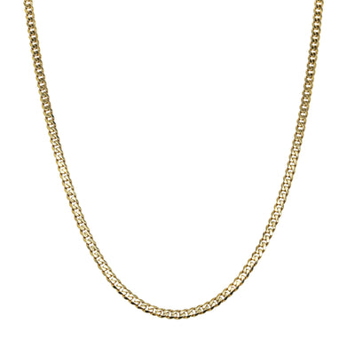 Deja Vu 9ct Yellow Gold Flat Curb Link Necklace 70cm - Necklace - Walker & Hall