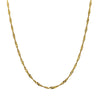 Deja Vu 9ct Yellow Gold Singapore Twist Link Necklace 44cm - Necklace - Walker & Hall