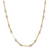 Deja Vu 9ct Yellow Gold Bar Twist Link Necklace 70cm - Necklace - Walker & Hall