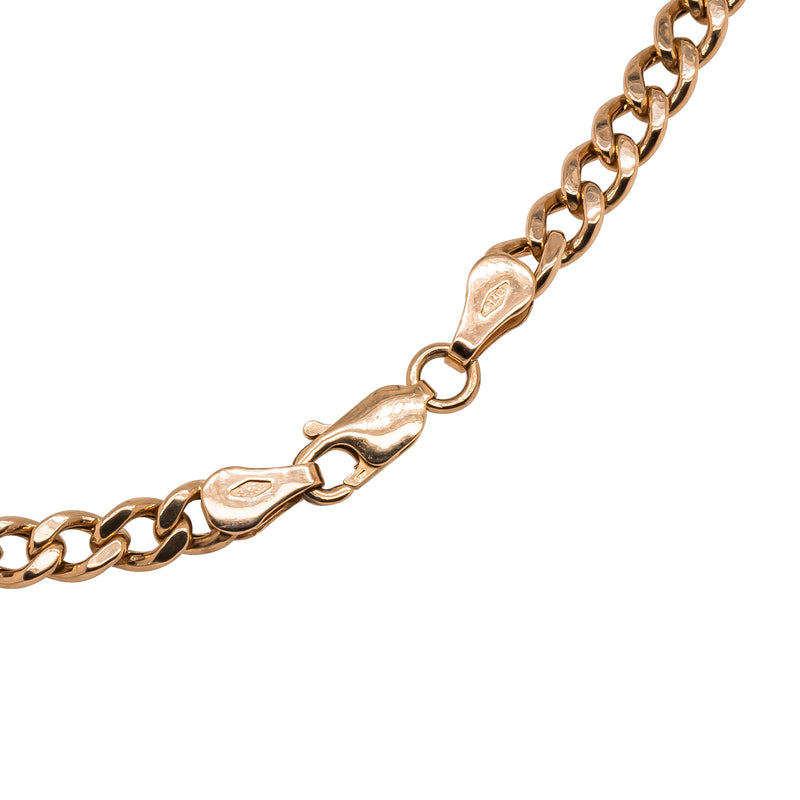 Deja Vu 9ct Rose Gold Hollow Curb Link Necklace 51cm - Necklace - Walker & Hall
