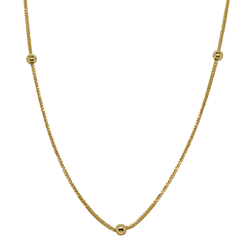 9ct Yellow Gold Scattered Ball Necklace - Necklace - Walker & Hall
