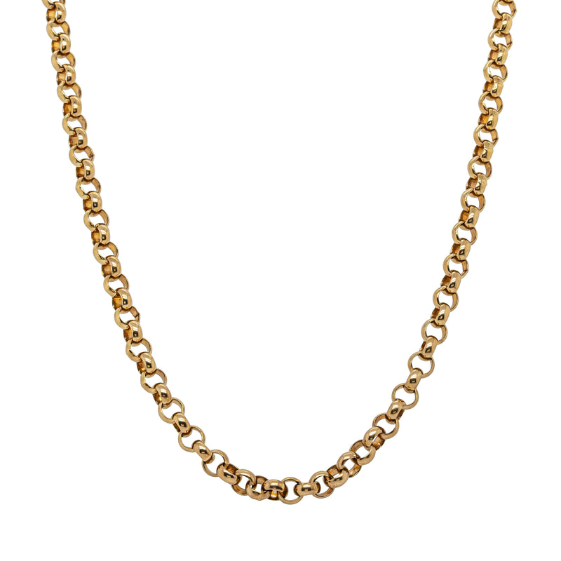 Deja Vu 9ct Yellow Gold Round Link Belcher Chain Necklace - Necklace - Walker & Hall