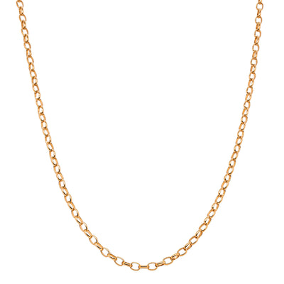 Deja Vu 10ct Rose Gold Cable Link Chain Necklace 55cm - Necklace - Walker & Hall
