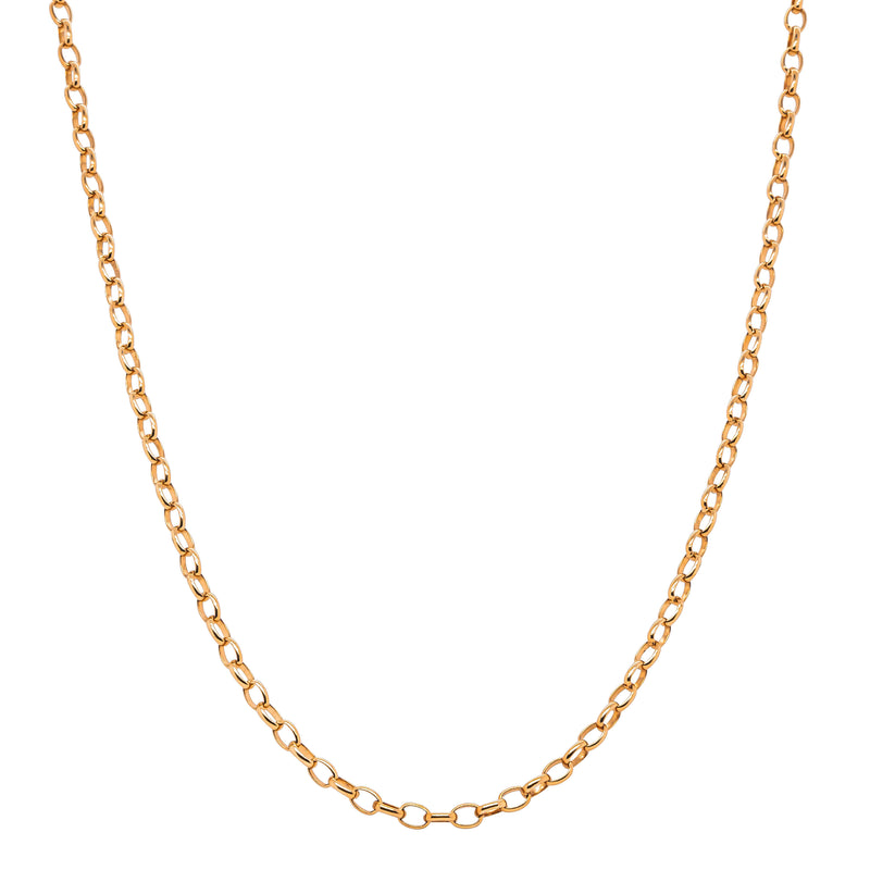 Deja Vu 10ct Rose Gold Cable Link Chain Necklace 55cm - Necklace - Walker & Hall