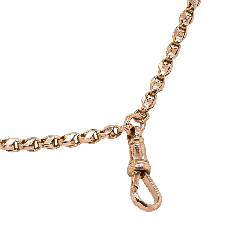 Vintage 9ct Rose Gold Muff Chain Necklace - 150cm - Necklace - Walker & Hall