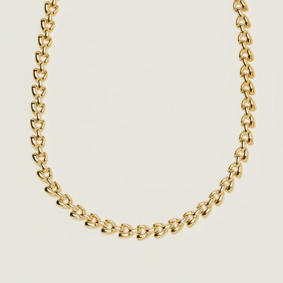 Deja Vu 14ct Yellow Gold Hollow Wishbone Necklace - Necklace - Walker & Hall