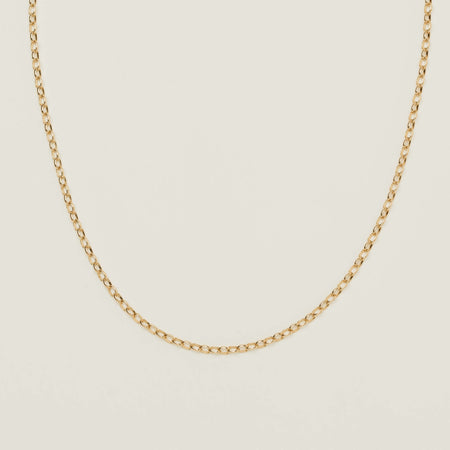 Deja Vu 9ct Yellow Gold Belcher Link Necklace 45.5cm - Necklace - Walker & Hall