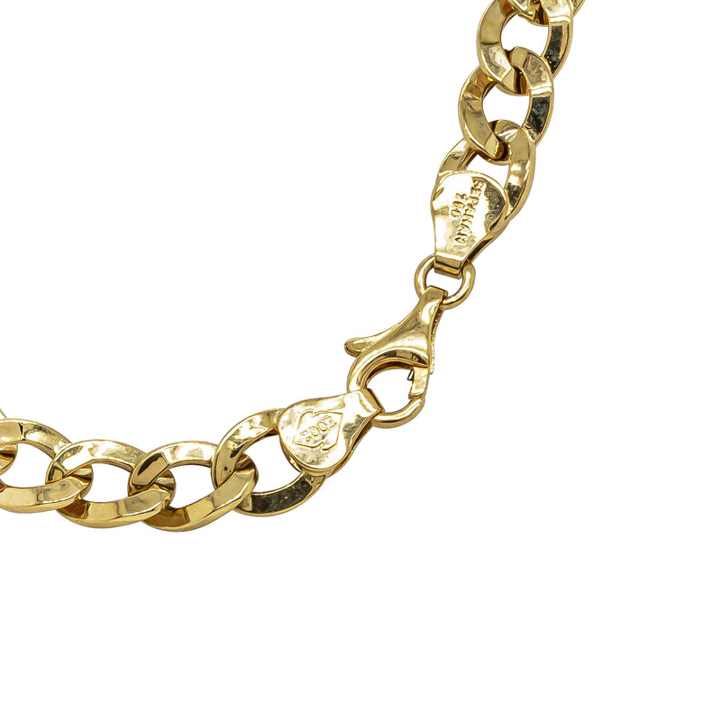 Deja Vu 18ct Yellow Gold Hollow Curb Necklace 66cm - Necklace - Walker & Hall