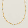 Deja Vu 14ct Yellow/White Gold Hollow Bamboo Necklace