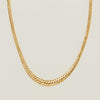 Deja Vu 9ct Yellow Gold Hollow Flat Graduated Necklace - Necklace - Walker & Hall