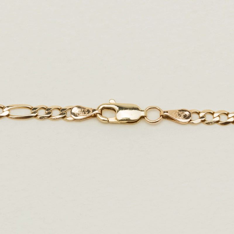 Deja Vu 9ct Yellow Gold Figaro Link Necklace - Necklace - Walker & Hall