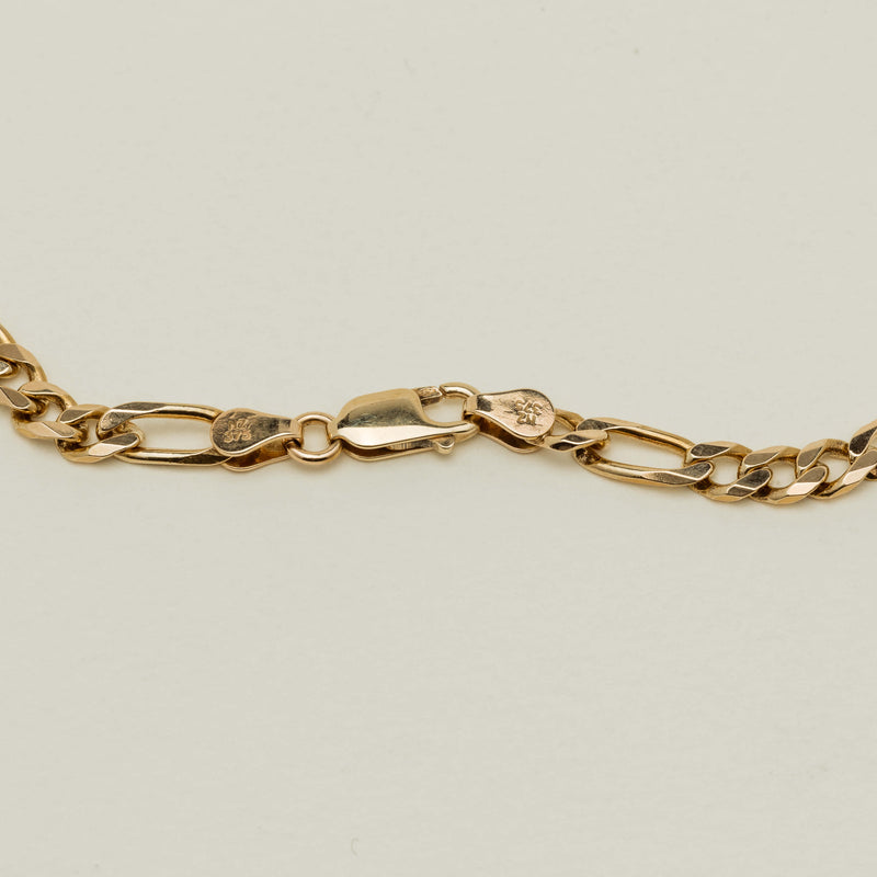 Deja Vu 10ct Yellow Gold Figaro Link Necklace - Necklace - Walker & Hall