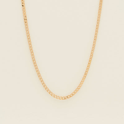 Deja Vu 9ct Rose Gold Curb Link Necklace 45cm - Necklace - Walker & Hall