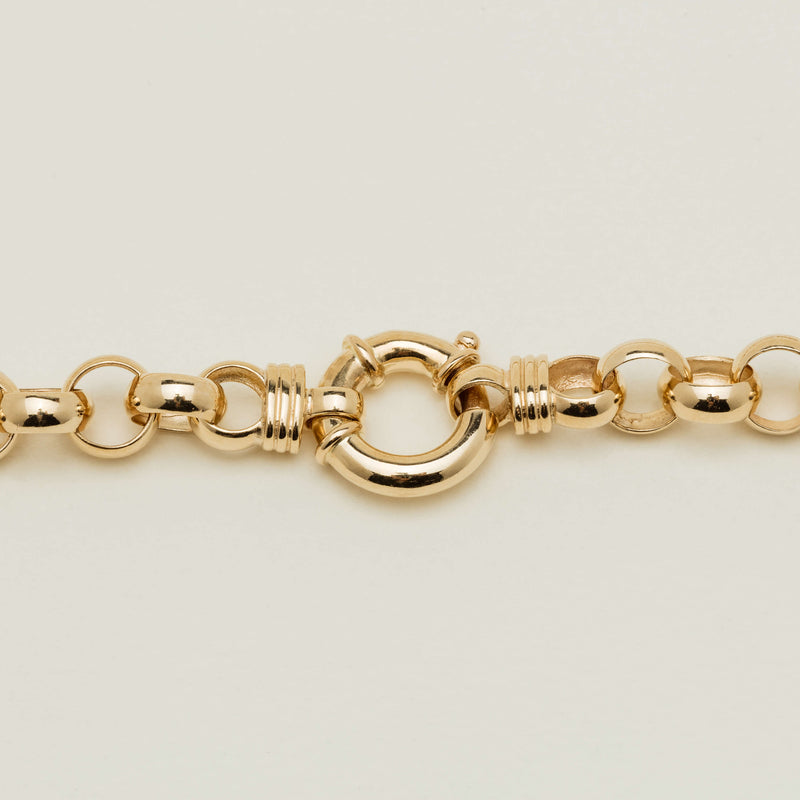 Deja Vu 9ct Yellow Gold Large Belcher Link Necklace