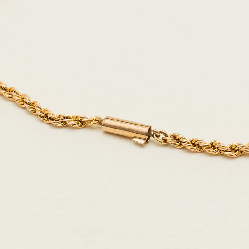 Deja Vu 9ct Yellow Gold Hollow Rope Necklace