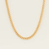 Deja Vu 9ct Yellow Gold Hollow Rounded Curb Necklace