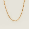 Deja Vu 9ct Rose Gold Hollow Rope Link Necklace 36cm - Necklace - Walker & Hall