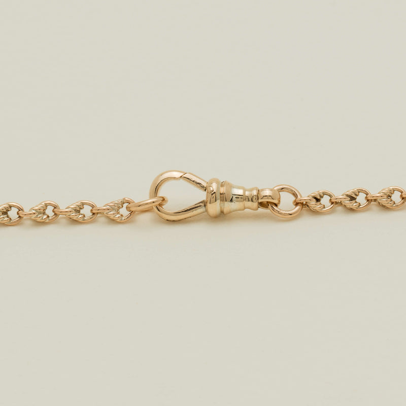 Deja Vu 9ct Rose Gold Trombone / Prince of Wales Necklace