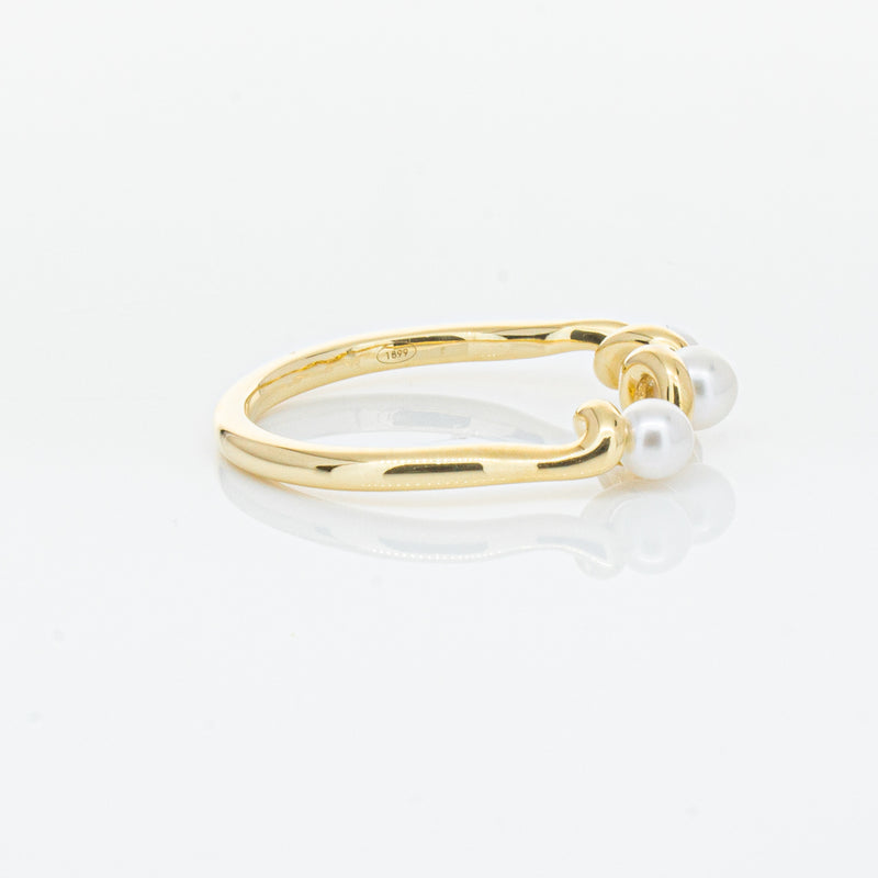 18ct Yellow Gold Akoya Pearl Margaux Ring-Ring-Walker & Hall