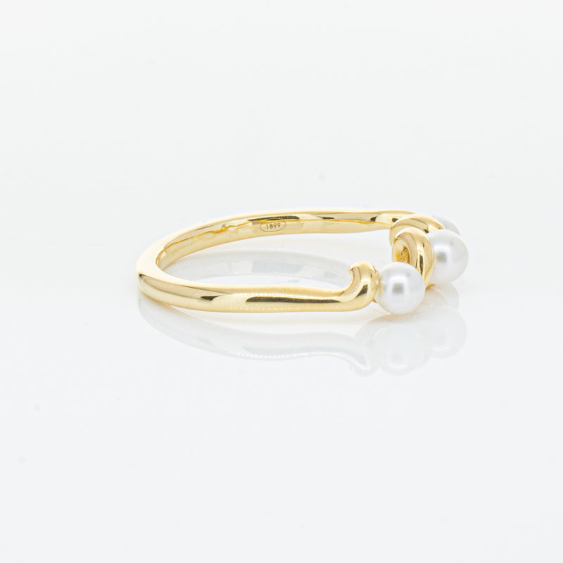 18ct Yellow Gold Akoya Pearl Margaux Ring-Ring-Walker & Hall