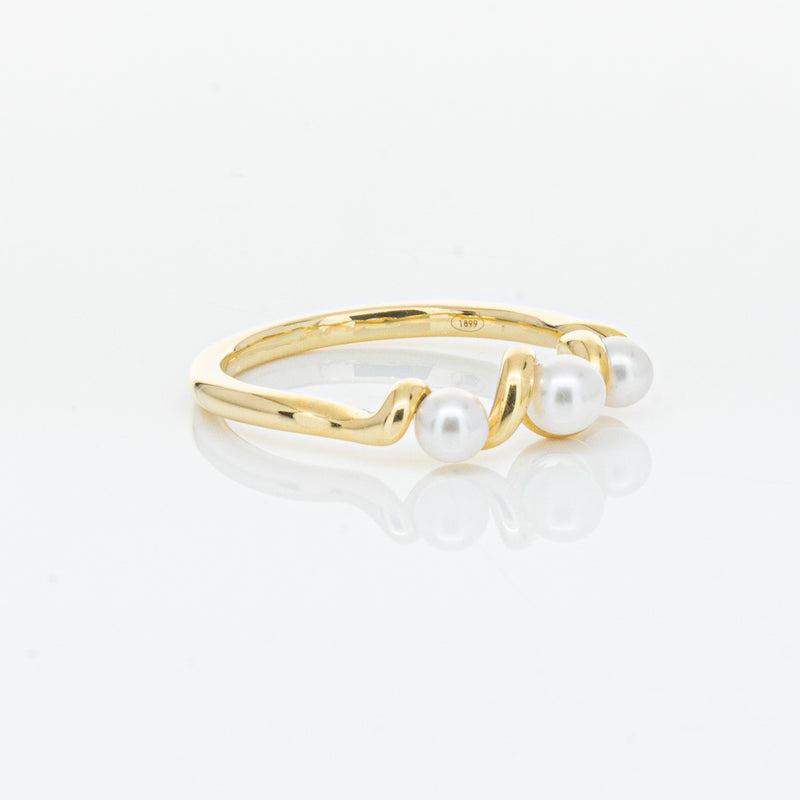 18ct Yellow Gold Akoya Pearl Margaux Ring-Ring-Walker & Hall