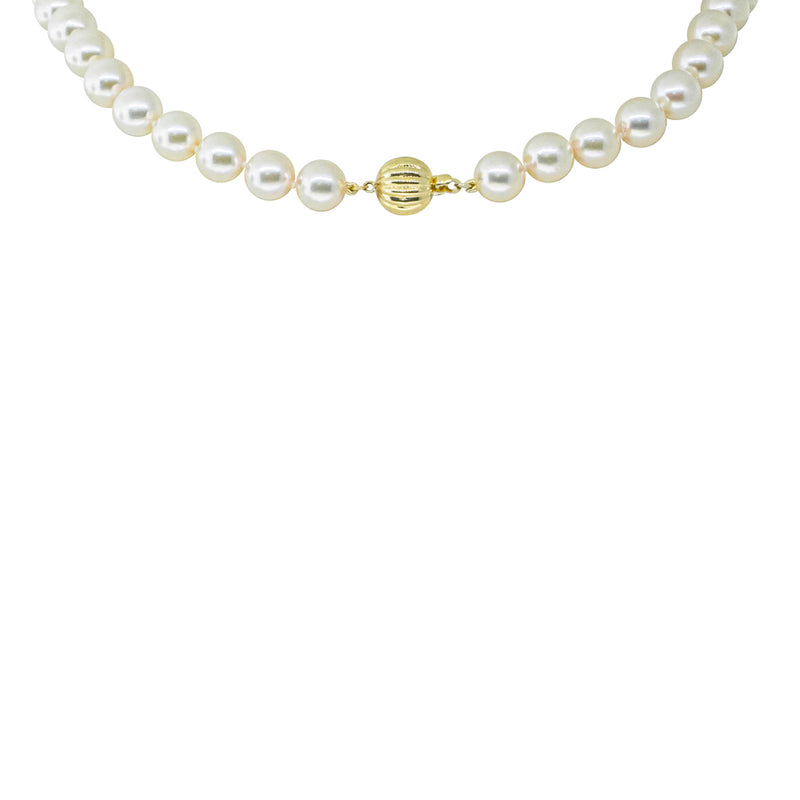 9ct Yellow Gold Akoya Pearl Strand - Necklace - Walker & Hall