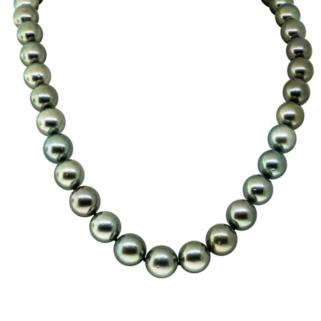 18ct White Gold Cultured Black Pearl Necklace - Necklace - Walker & Hall