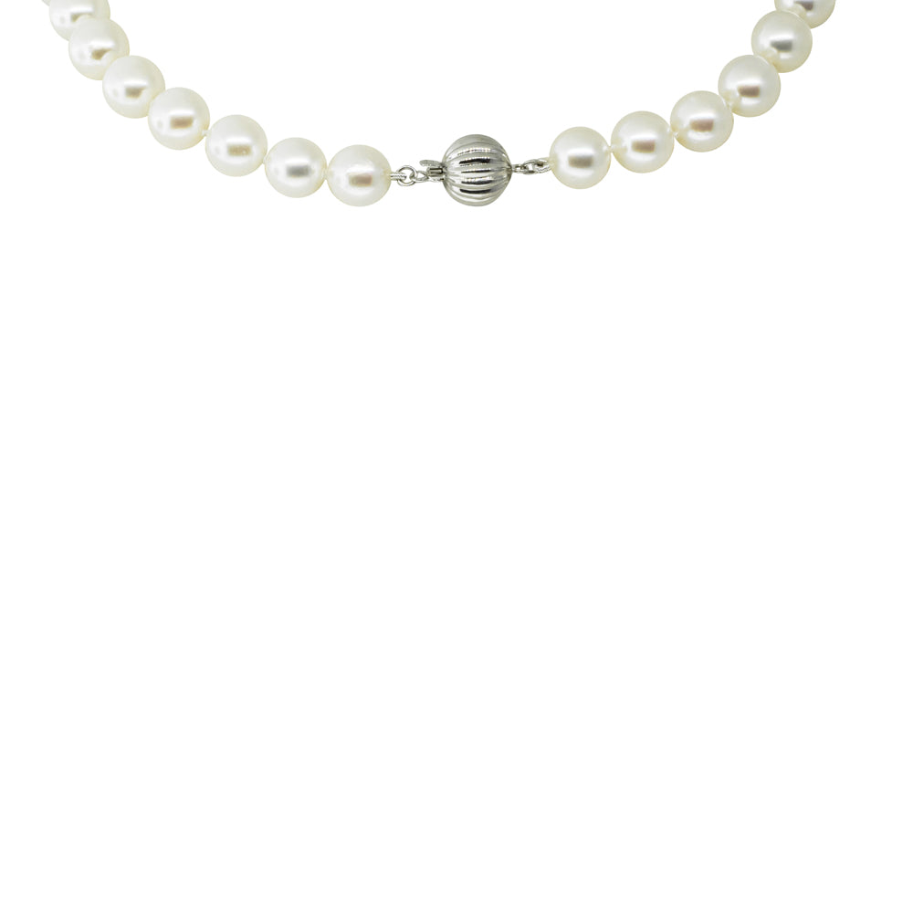 9ct White Gold Cultured Pearl Strand - Necklace - Walker & Hall