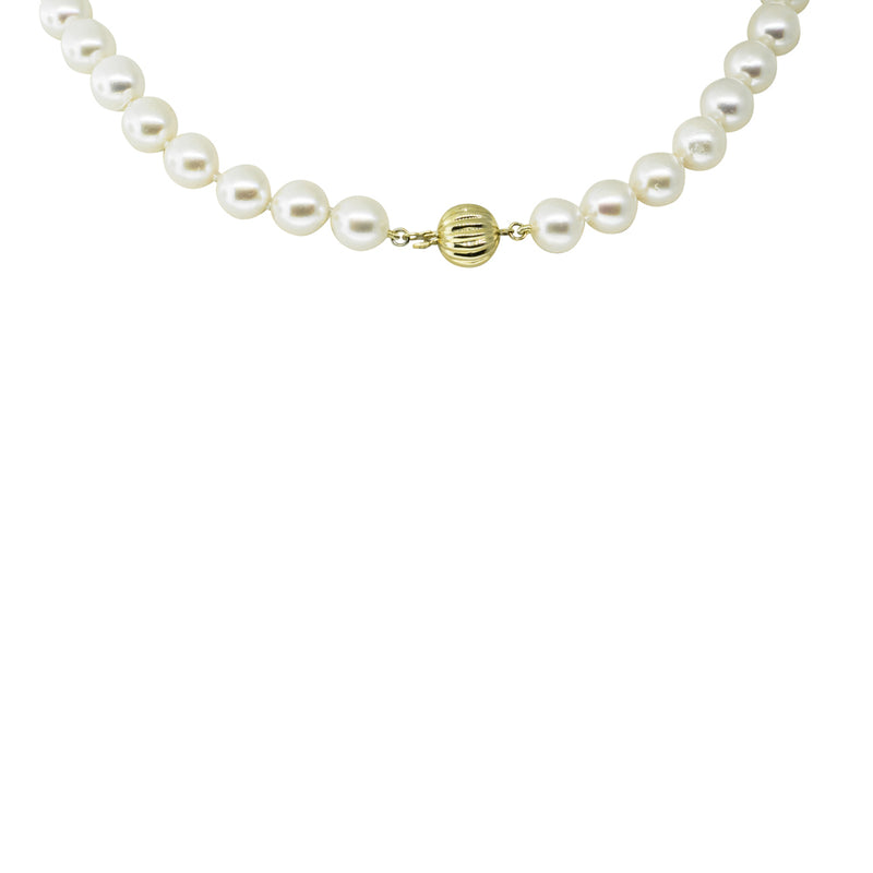 9ct Yellow Gold Cultured Pearl Strand - Necklace - Walker & Hall