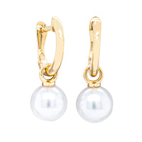 18ct Yellow Gold Cosy Earrings With Akoya Pearls - Earrings - Walker & Hall