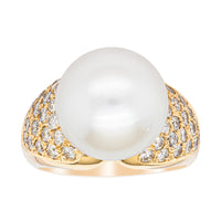 Deja Vu 18ct Yellow Gold South Sea Pearl & Diamond Ring - Ring - Walker & Hall