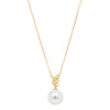 18ct Yellow Gold South Sea Pearl & Diamond Pendant-Necklace-Walker & Hall