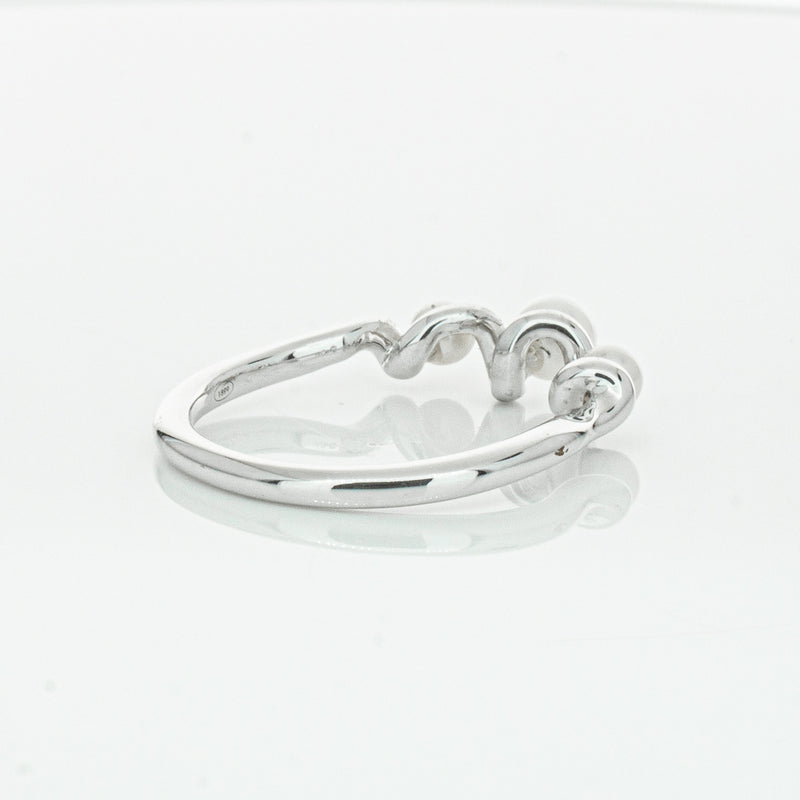 18ct White Gold Akoya Pearl Margaux Ring-Ring-Walker & Hall