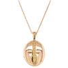 Vintage 13ct Rose Gold Seed Pearl Locket-Necklace-Walker & Hall