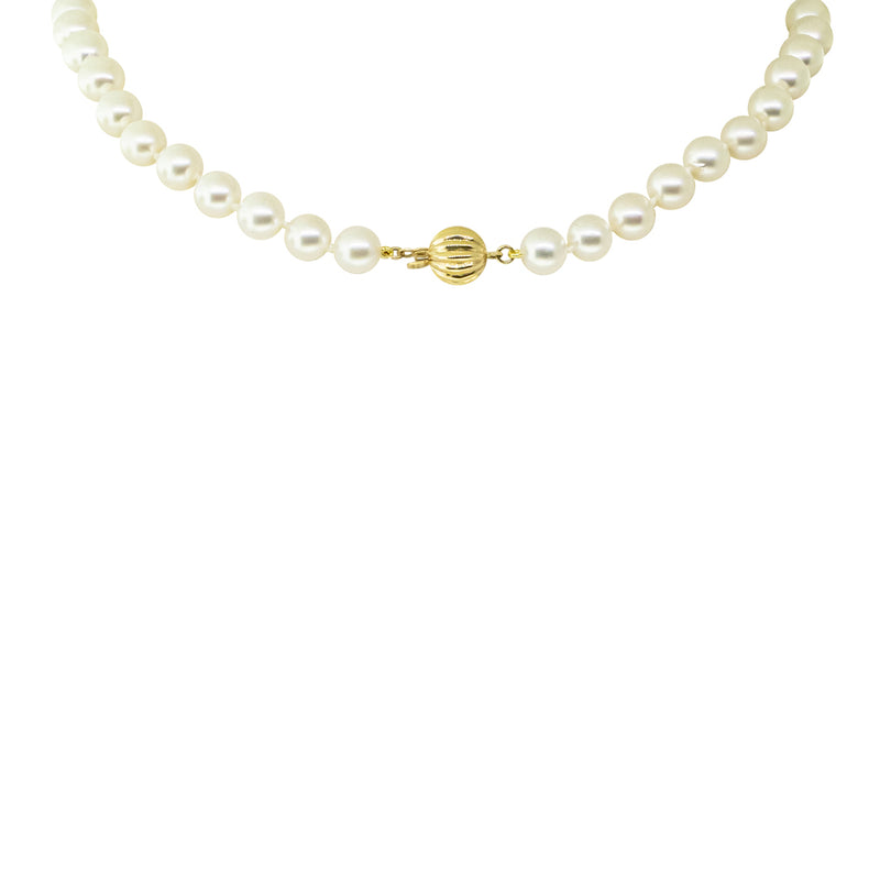 9ct Yellow Gold Akoya Pearl Strand - Necklace - Walker & Hall