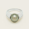 Deja Vu 18ct White Gold Black Pearl & Diamond Ring - Ring - Walker & Hall