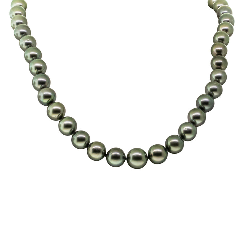 18ct Yellow Gold Tahitian Black Pearl Strand - Necklace - Walker & Hall