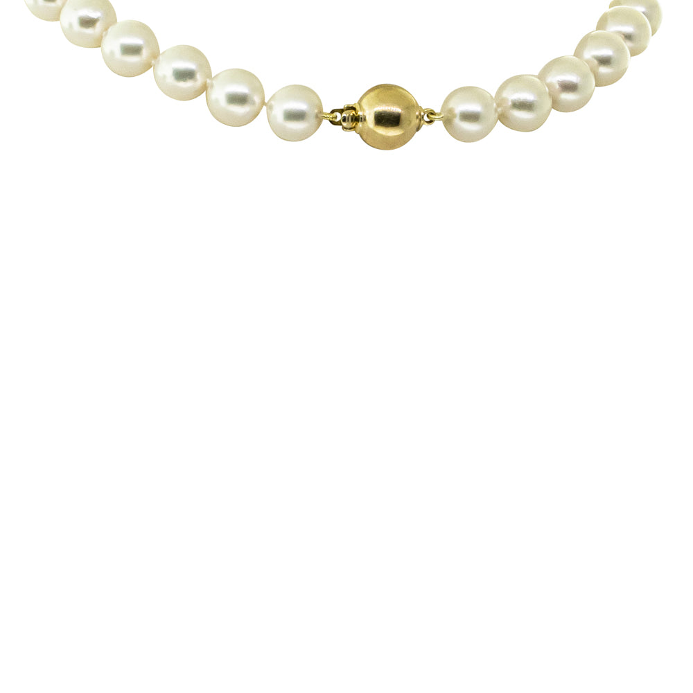 9ct Yellow Gold Akoya Pearl Strand - Necklace - Walker & Hall