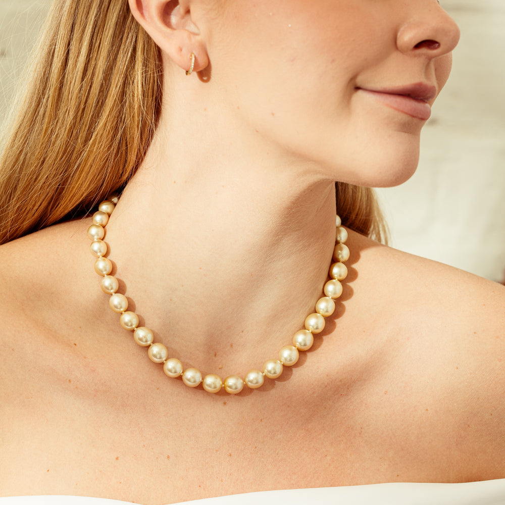 9ct Yellow Gold South Sea Pearl Strand - Necklace - Walker & Hall