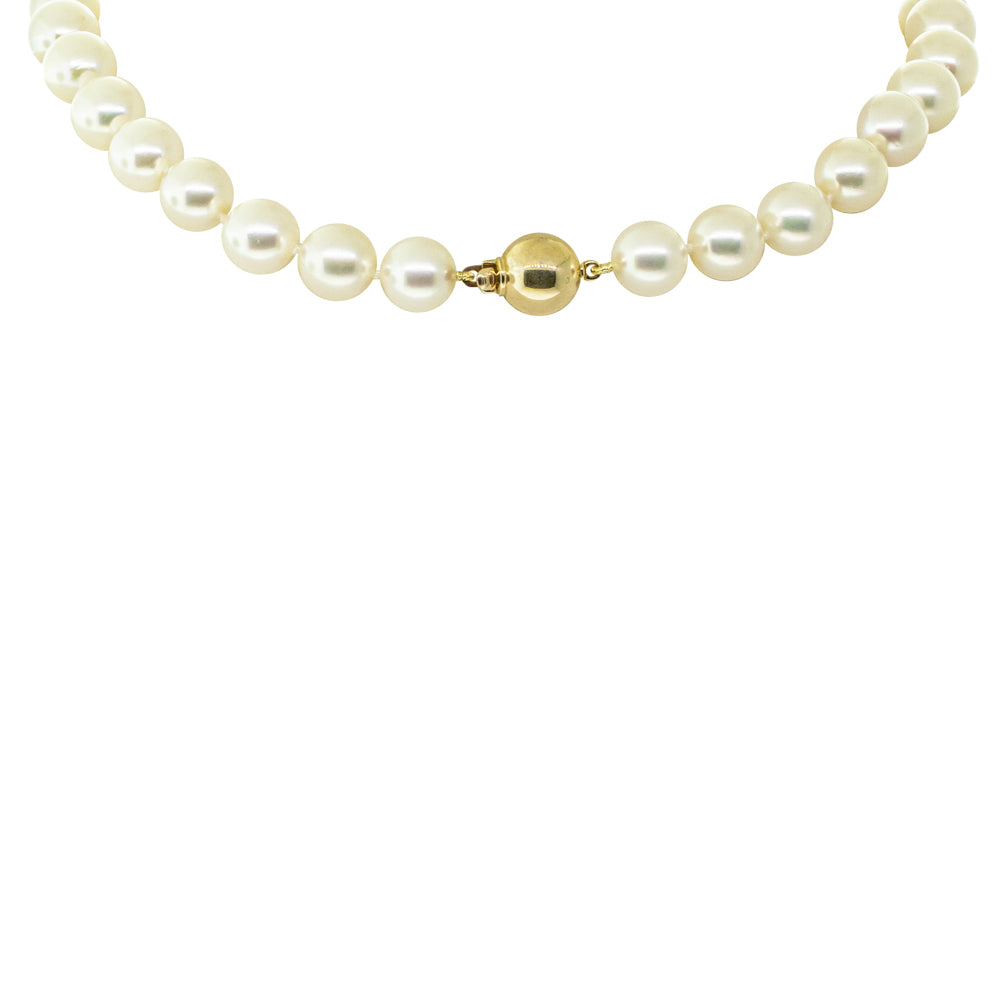 9ct Yellow Gold Akoya Pearl Strand - Necklace - Walker & Hall