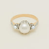 Deja Vu 18ct Yellow Gold & Platinum Pearl and Diamond Ring - Ring - Walker & Hall