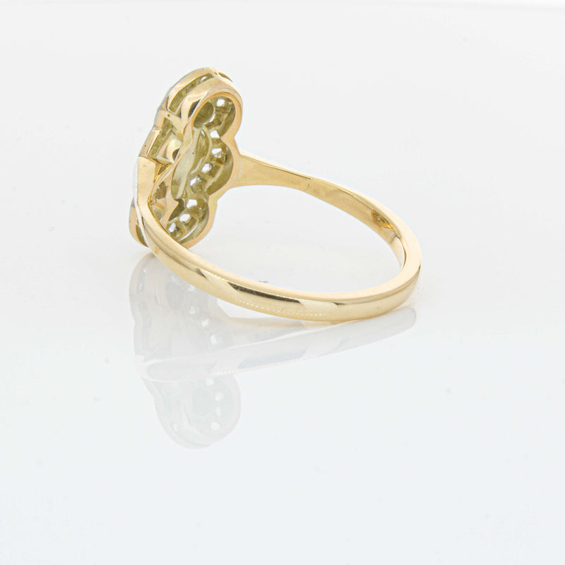 Vintage 14ct Yellow Gold Pearl & Diamond Ring - Ring - Walker & Hall