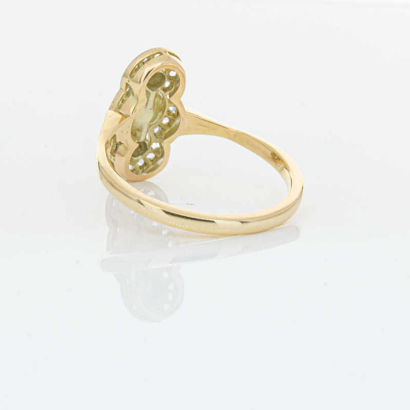 Vintage 14ct Yellow Gold Pearl & Diamond Ring - Ring - Walker & Hall